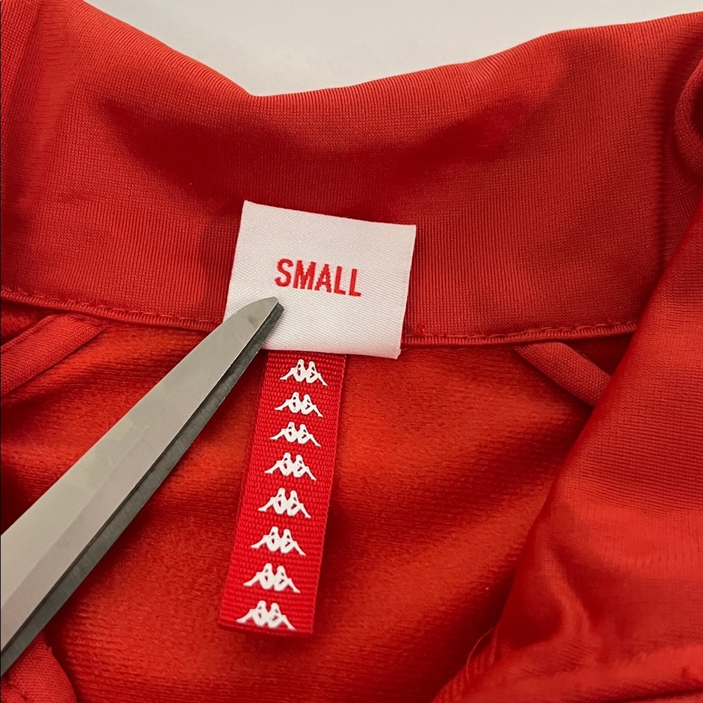 Kappa 222 Banda Anniston Slim Track Jacket Red Small - Picture 3 of 6